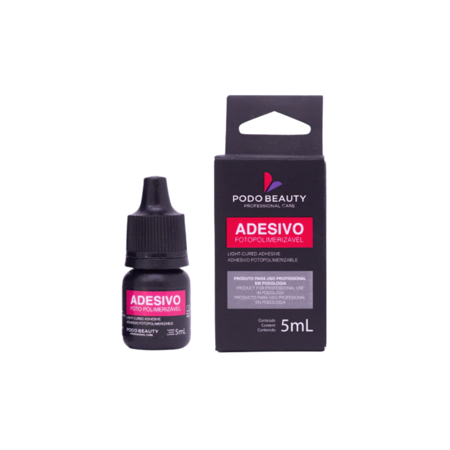 ADHESIVO FOTOPOLIMERIZABLE HIDROFÍLICO (PEGAMENTO UV) PODOBEAUTY 5 ML