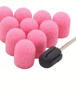 SET 10 LIJAS CAPUCHONES 15 MM CON MANDRIL GRAMAJE #180