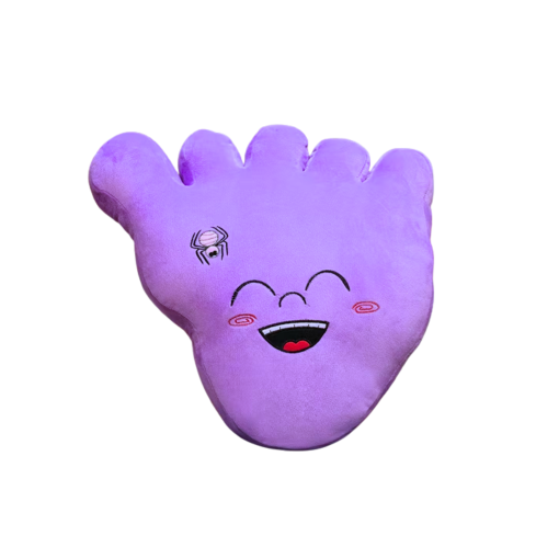 COJÍN MORADO MODELO PIES