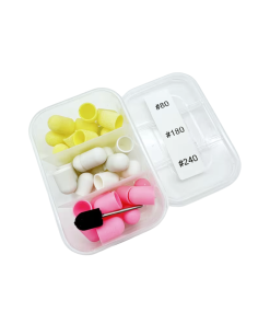 SET 30 LIJAS CAPUCHONES 10 MM CON MANDRIL GRAMAJE #80, #180 Y #240