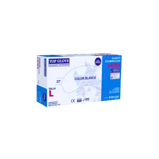 CAJA GUANTES DE LÁTEX BLANCO 100 UN