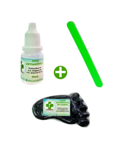 "PROMO 1 " UÑAS CON HONGOS: GOTAS CON TERBINAFINA 3% 10 ML + LIMA GRANDE + JABÓN ANTIMICOTICO