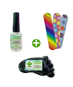 "PROMO 2" UÑAS CON HONGOS: ESMALTE CON TERBINAFINA 3%  10 ML + MINI LIMAS + JABÓN ANTIMICOTICO