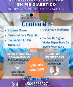 CURSO DE EVALUACION Y CONTROL DEL PIE DIABETICO EN SANTIAGO