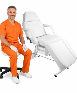 SILLON PODOLOGICO PROFESIONAL BLANCO+SILLA TABURETE